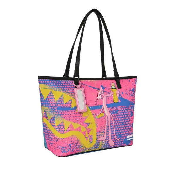 Bolso Sprayground Pantera Rosa Art Heist T9457 rosa y azul con asas negras - 2 Bolso Sprayground Pantera Rosa Art Heist T9457 rosa y azul con asas negras - 2