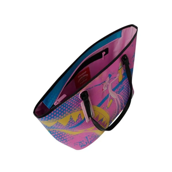 Bolso Sprayground Pantera Rosa Art Heist T9457 rosa y azul con asas negras - 6 Bolso Sprayground Pantera Rosa Art Heist T9457 rosa y azul con asas negras - 6
