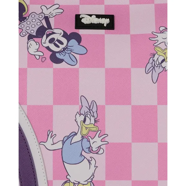 Bolso Sprayground Disney Minnie y Daisy T9375 de cuadros rosas con asas moradas - 6 Bolso Sprayground Disney Minnie y Daisy T9375 de cuadros rosas con asas moradas - 6