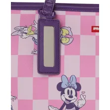 Bolso Sprayground Disney Minnie y Daisy T9375 de cuadros rosas con asas moradas - 5 Bolso Sprayground Disney Minnie y Daisy T9375 de cuadros rosas con asas moradas - 5