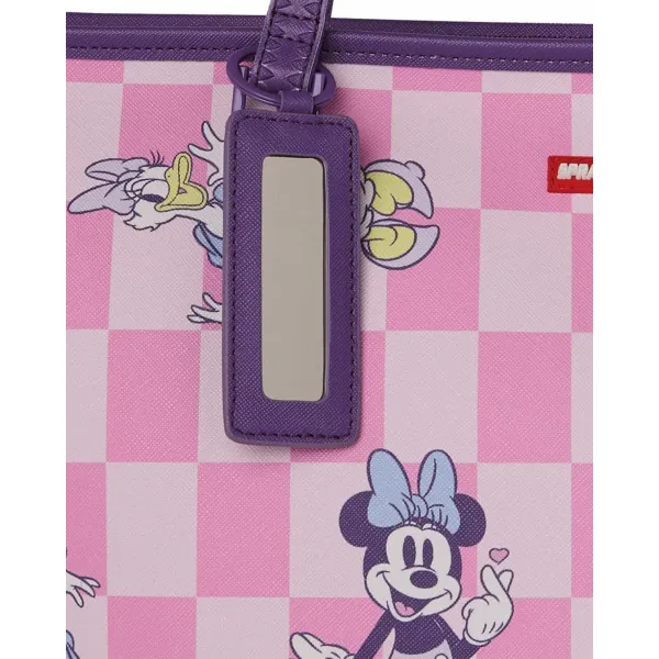 Bolso Sprayground Disney Minnie y Daisy T9375 de cuadros rosas con asas moradas - 5 Bolso Sprayground Disney Minnie y Daisy T9375 de cuadros rosas con asas moradas - 5