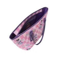 Bolso Sprayground Disney Minnie y Daisy T9375 de cuadros rosas con asas moradas - 3 Bolso Sprayground Disney Minnie y Daisy T9375 de cuadros rosas con asas moradas - 3
