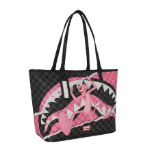 Bolso Sprayground Pantera Rosa On The Run T9377 con cuadros negros y rosas y efecto rasgado - 2 Bolso Sprayground Pantera Rosa On The Run T9377 con cuadros negros y rosas y efecto rasgado - 2