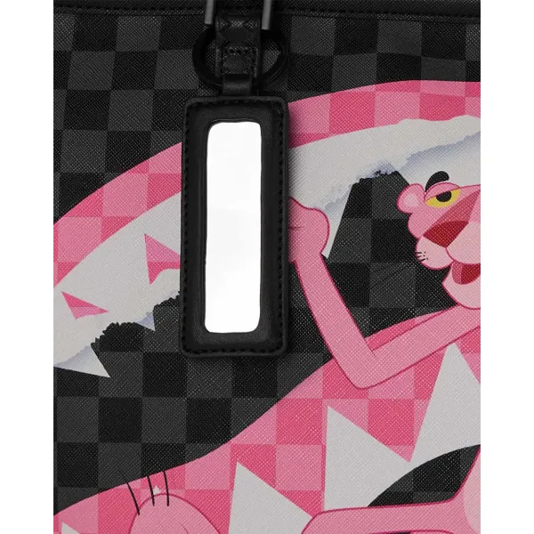 Bolso Sprayground Pantera Rosa On The Run T9377 con cuadros negros y rosas y efecto rasgado - 4 Bolso Sprayground Pantera Rosa On The Run T9377 con cuadros negros y rosas y efecto rasgado - 4