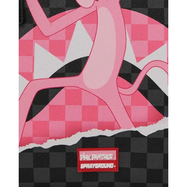 Bolso Sprayground Pantera Rosa On The Run T9377 con cuadros negros y rosas y efecto rasgado - 6 Bolso Sprayground Pantera Rosa On The Run T9377 con cuadros negros y rosas y efecto rasgado - 6