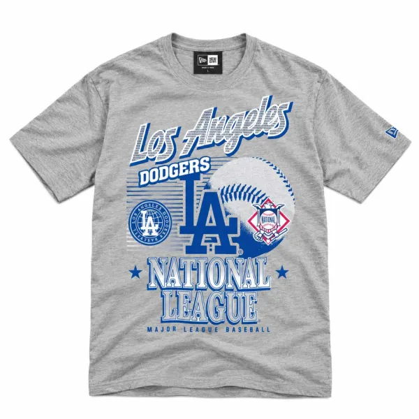 Camiseta LA Dodgers New Era Classics en gris - frontal