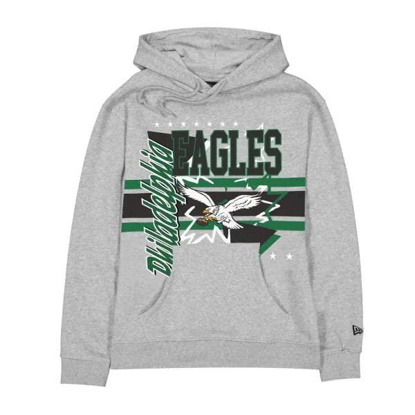 Sudadera New Era de los Eagles Sport Classics Gris - frontal