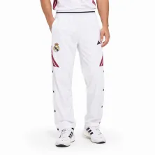 Pantalon largo Real Madrid de baloncesto en blanco, con bolsillos y corchetes - modelo 1