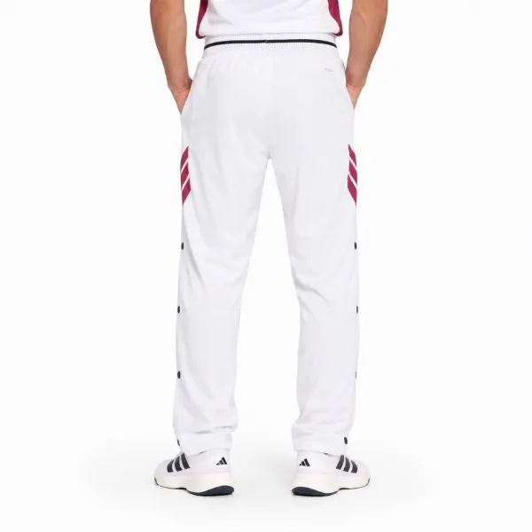 Pantalon largo Real Madrid de baloncesto en blanco, con bolsillos y corchetes - modelo 2