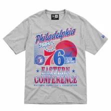 Camiseta manga corta sixers en gris - frontal