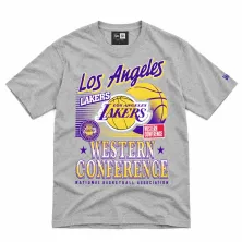 Camiseta manga corta Lakers NBA Sports Classics Heather Gray