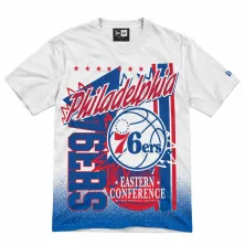 Camiseta manga corta Sixers NBA Sports Classics blanca, principal