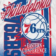 Camiseta manga corta Sixers NBA Sports Classics blanca, detalle Camiseta manga corta Sixers NBA Sports Classics blanca, detalle