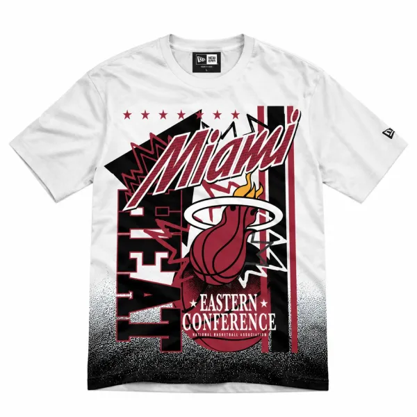 Camiseta manga corta Miami Heat NBA Sports Classics blanca Camiseta manga corta Miami Heat NBA Sports Classics blanca