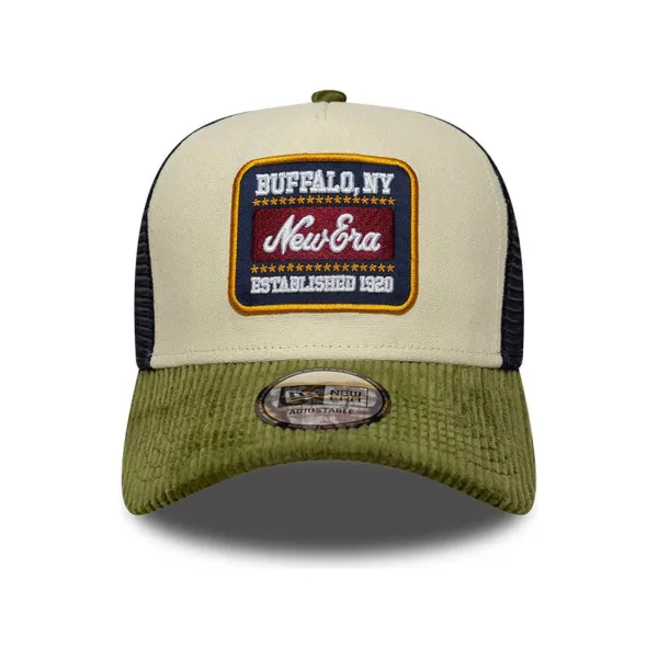 Gorra Trucker New Era Buffalo con visera verda - frontal