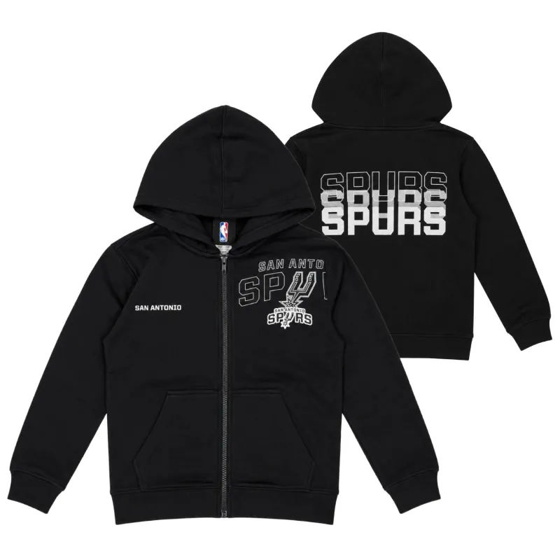 Sudadera San Antonio Spurs NBA Logos Outerstuff Junior en negro - doble