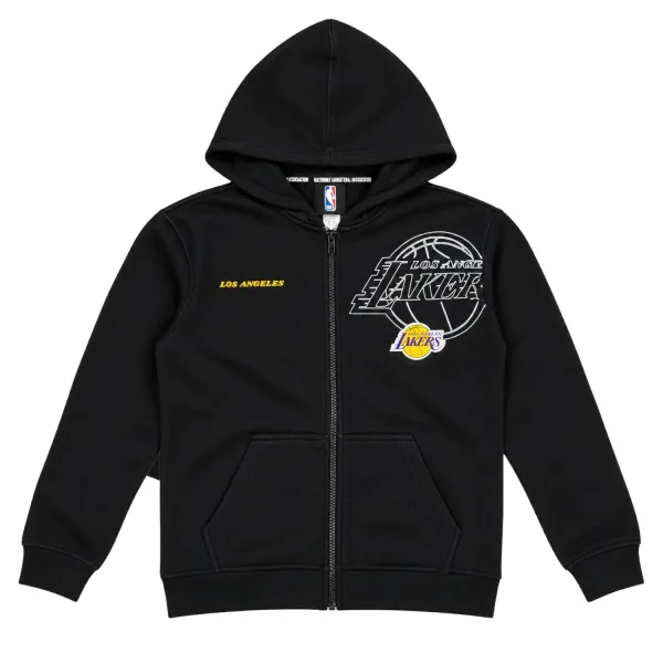 Sudadera Lakers Outerstuff para niños en negro - frontal Sudadera Lakers Outerstuff para niños en negro - frontal