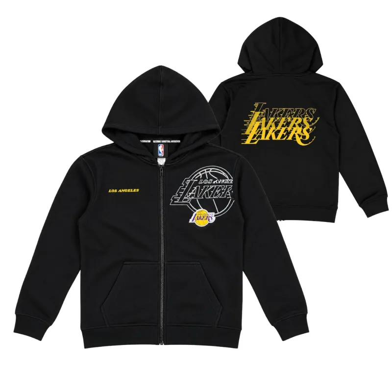 Sudadera Lakers Outerstuff para niños en negro - doble