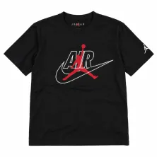 Camiseta Jordan Air Swoosh negra en algodón - doble Camiseta Jordan Air Swoosh negra en algodón - doble