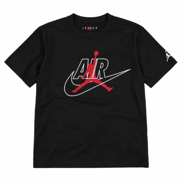 Camiseta Jordan Air Swoosh negra en algodón - doble Camiseta Jordan Air Swoosh negra en algodón - doble