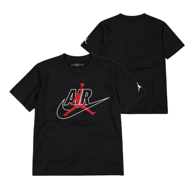 Camiseta Jordan Air Swoosh negra en algodón - frontal