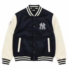 Chaqueta MLB Yankees Jersey bomber navy con bordados