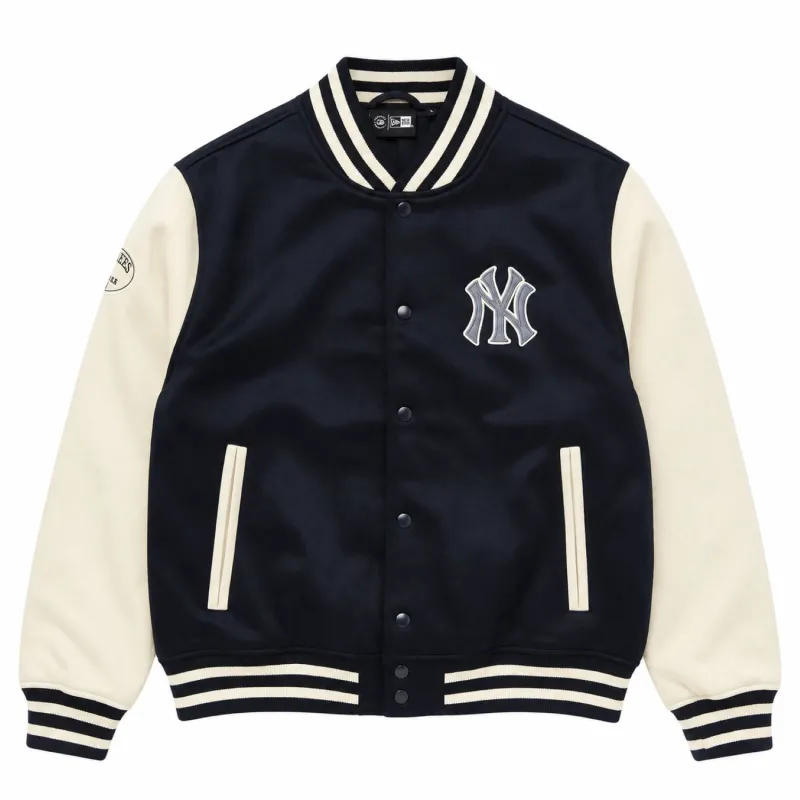 Chaqueta MLB Yankees Jersey bomber navy con bordados