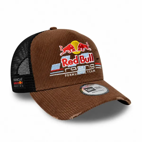 Gorra Curva Trucker Red Bull Racing Distressed Cord New Era