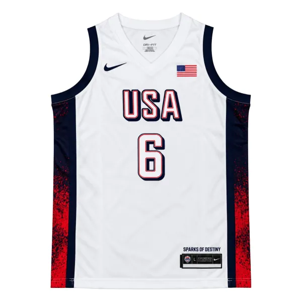 Camiseta Lebron James USA de Nike blanca - 2 Camiseta Lebron James USA de Nike blanca - 2