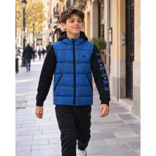 Chaqueta Jordan azul acolchada Chaqueta Jordan azul acolchada