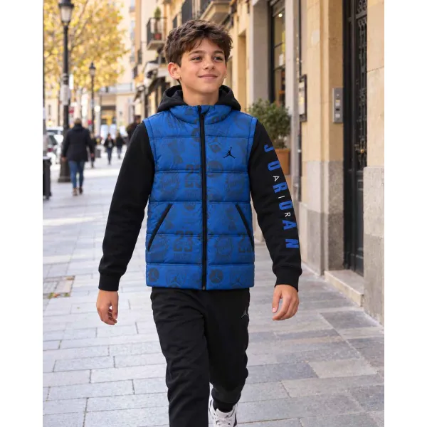 Chaqueta Jordan azul acolchada Chaqueta Jordan azul acolchada