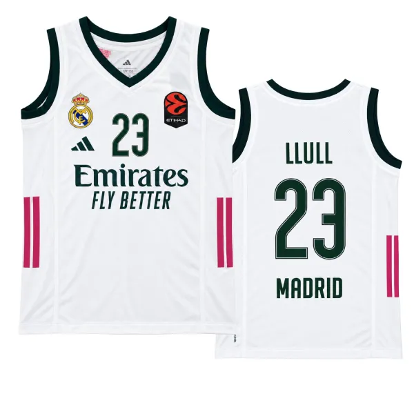 Camiseta Llull Real Madrid para niños en blanco para 2027 - 1 Camiseta Llull Real Madrid para niños en blanco para 2027 - 1