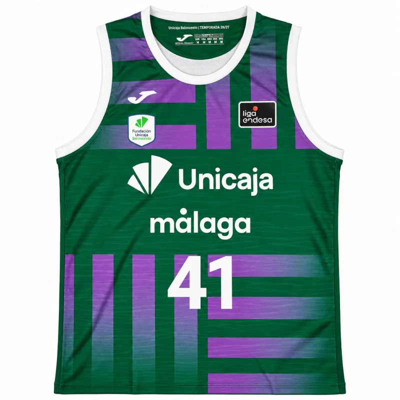 Camiseta Willy Hernangomez Unicaja Malaga Liga Endesa 2026-27 Primera Equipacion Joma