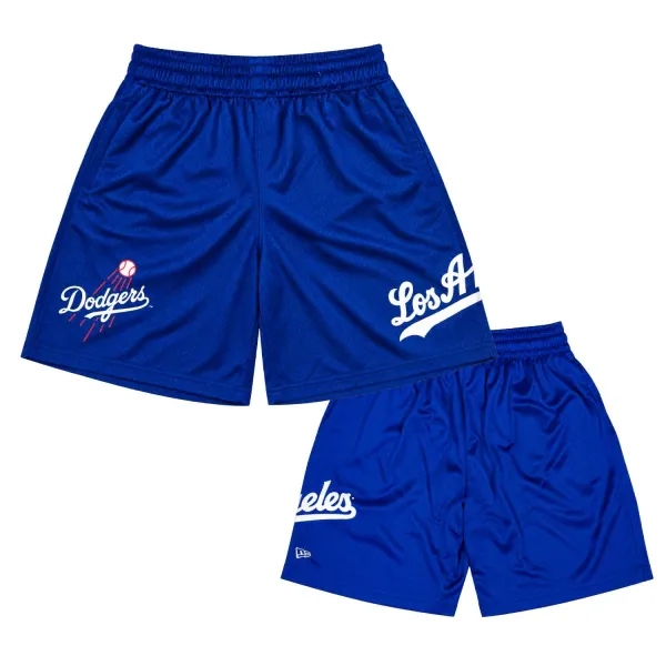 Short LA Dodgers New Era en azul tipo mesh - 3