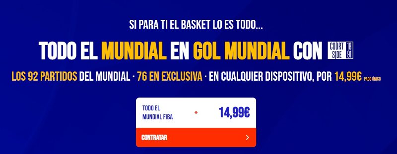 donde ver partidos mundial de baloncesto 2023