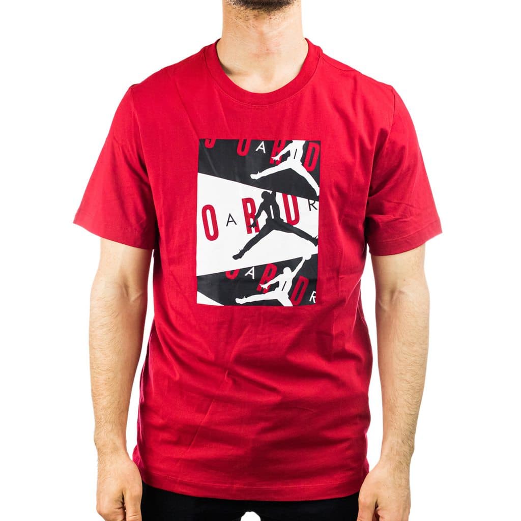 Camiseta Jordan en rojo de manga corta