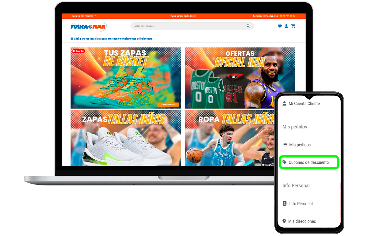 codigo descuento tienda baloncesto