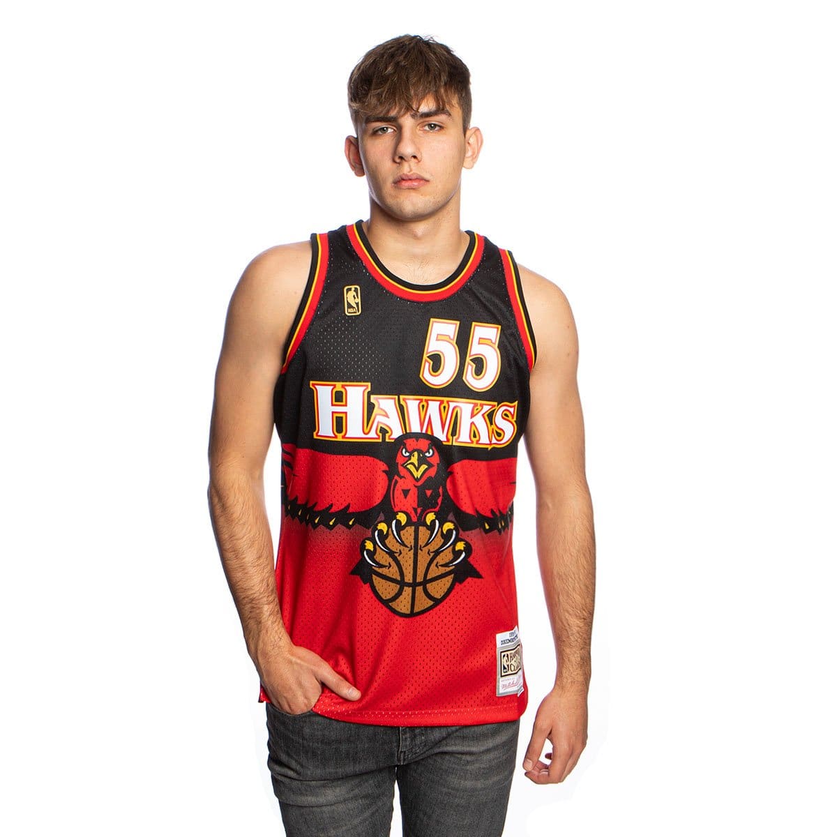 camiseta swingman de Mutombo con Atlanta Hawks