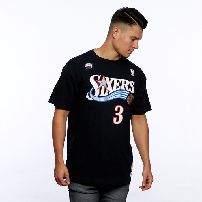 Camiseta Iverson con Sixers de Mitchell and Ness