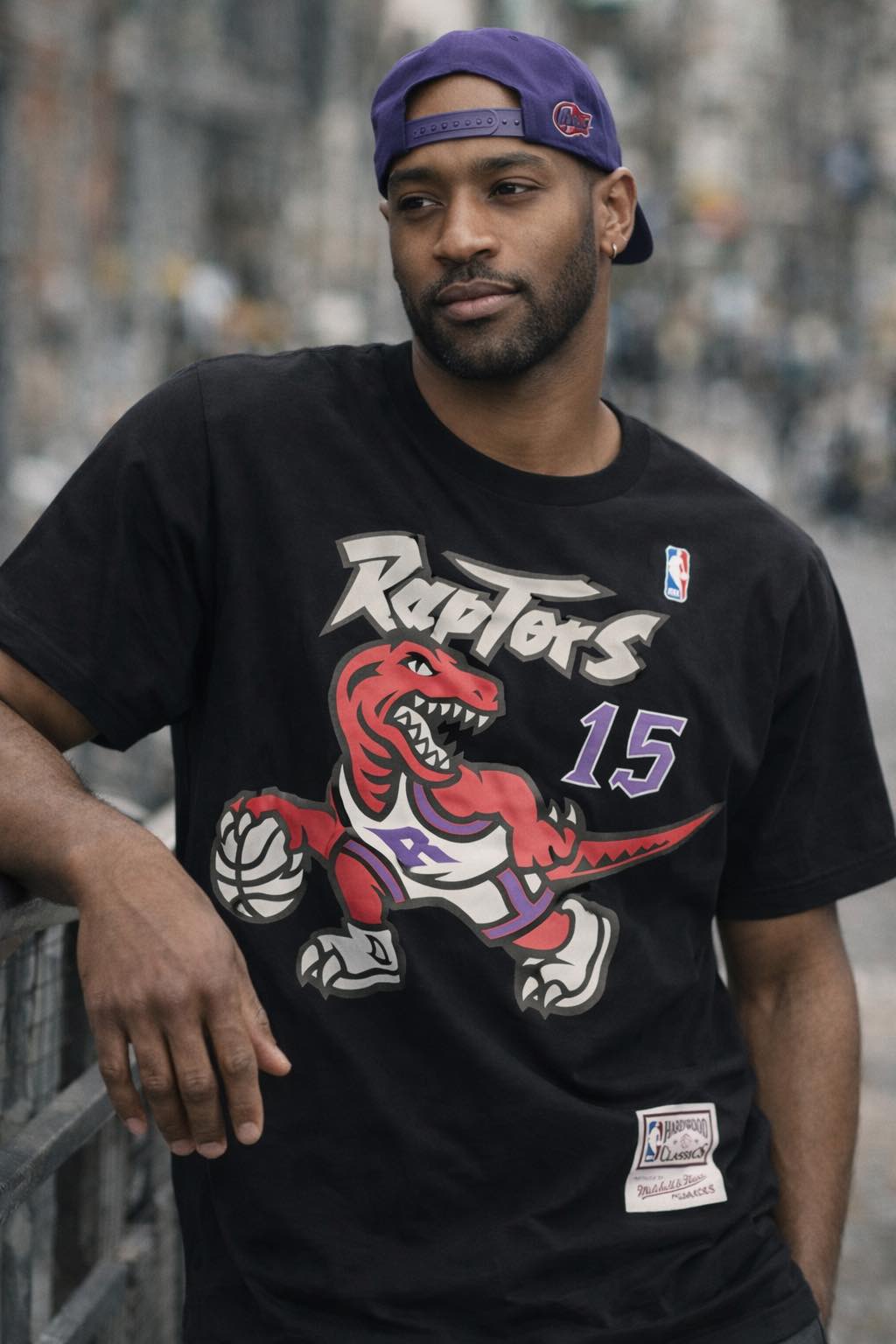 Camiseta vince Carter negra FUIKAOMAR