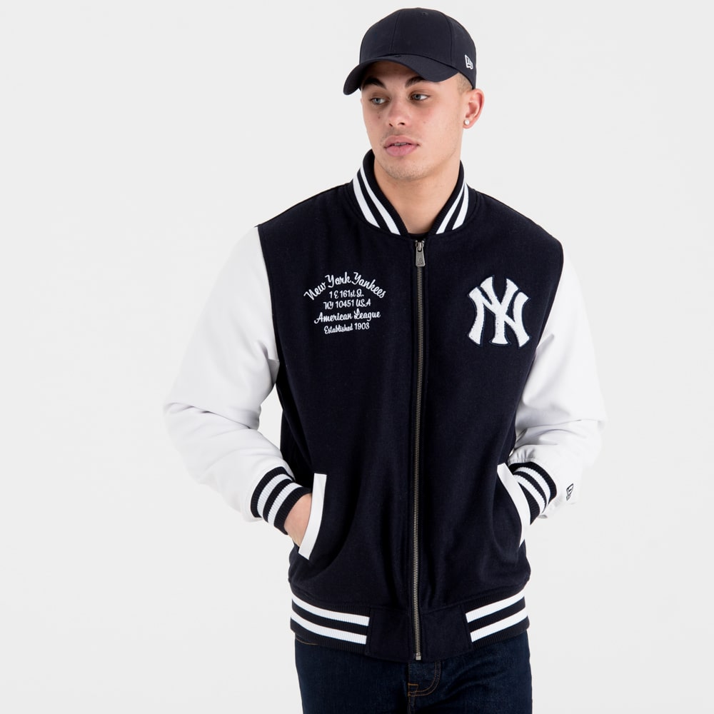 Chaqueta estilo Varsity New Era MLB de los Yankees