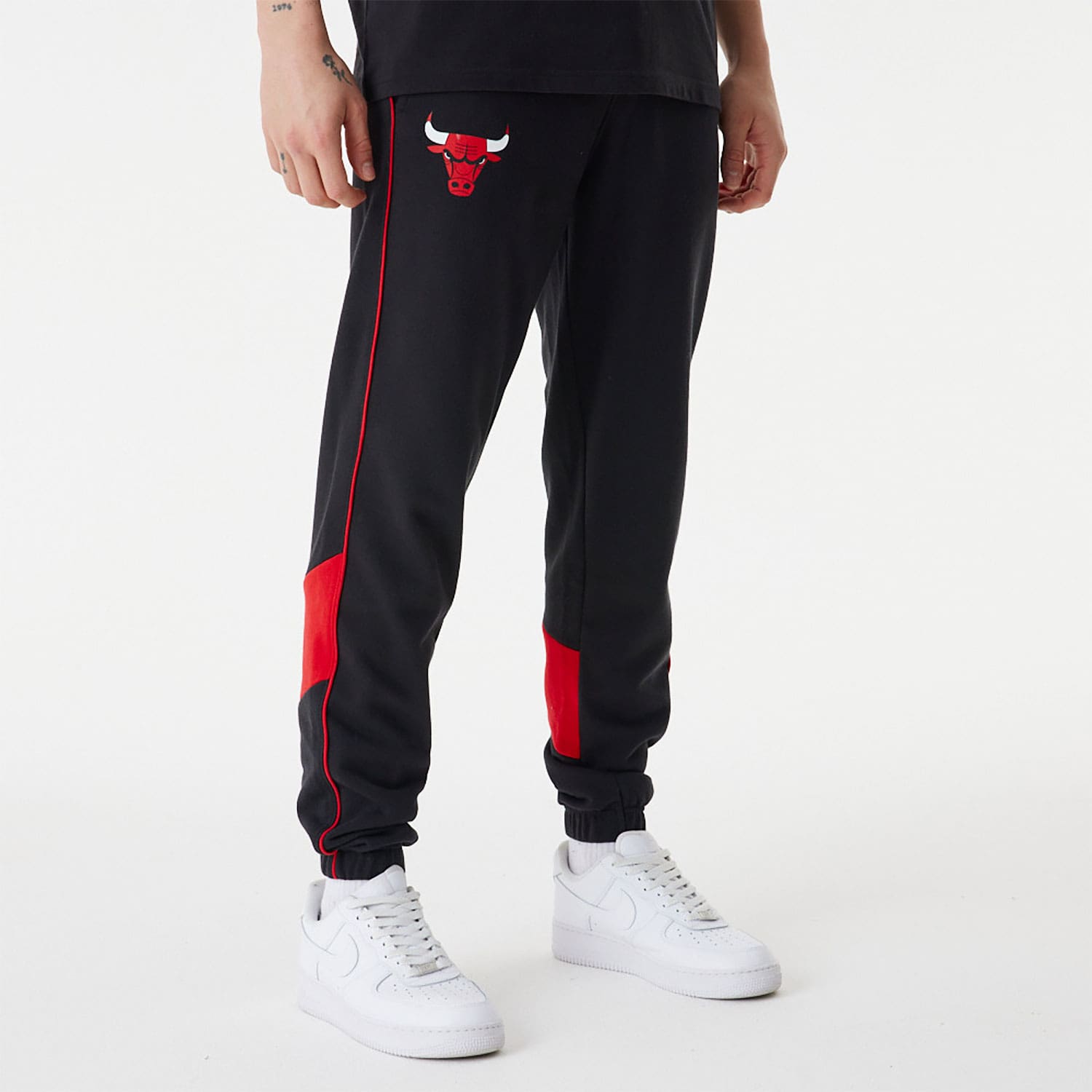 chicago bulls nba colour block black slim joggers 60424420 left min