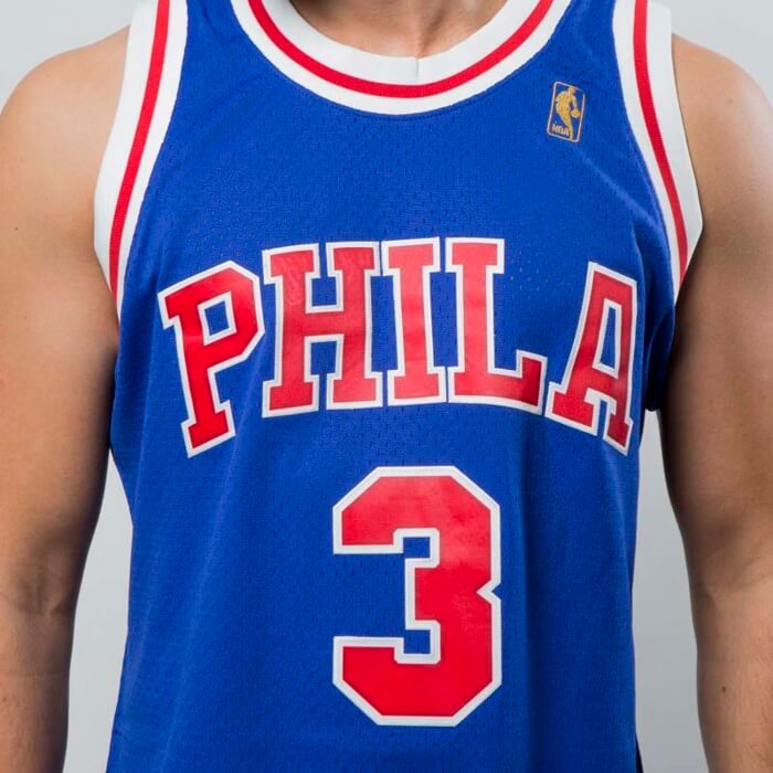 camiseta iverson mitchell ness sixers