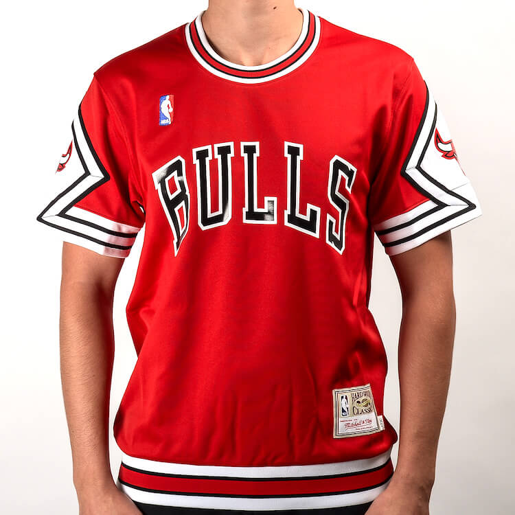 camiseta de tiro autentica chicago bulls mitchell and ness