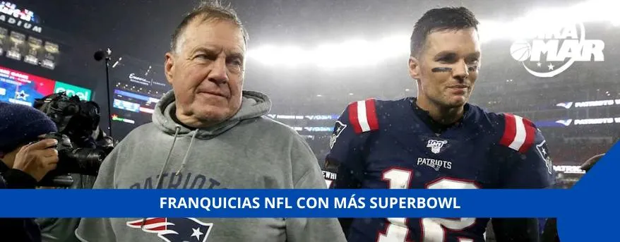 Franquicias NFL que han ganado más SUPER BOWL a lo largo de la historia